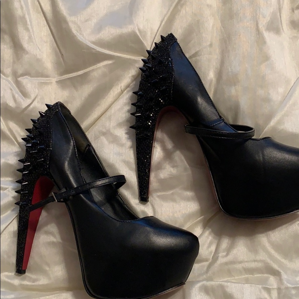 Black platform heels